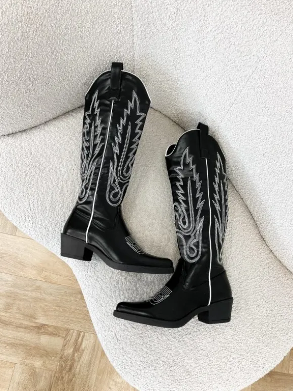 Abby western boots black