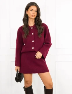 Aimy vest bordeaux rood