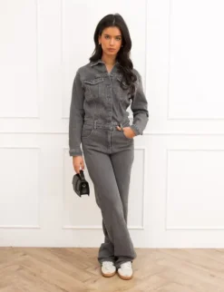 Alexa denim jumpsuit grijs