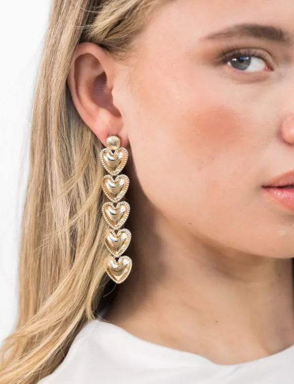 Amara hartjes oorbellen goud