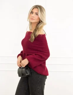 Amely trui bordeaux rood