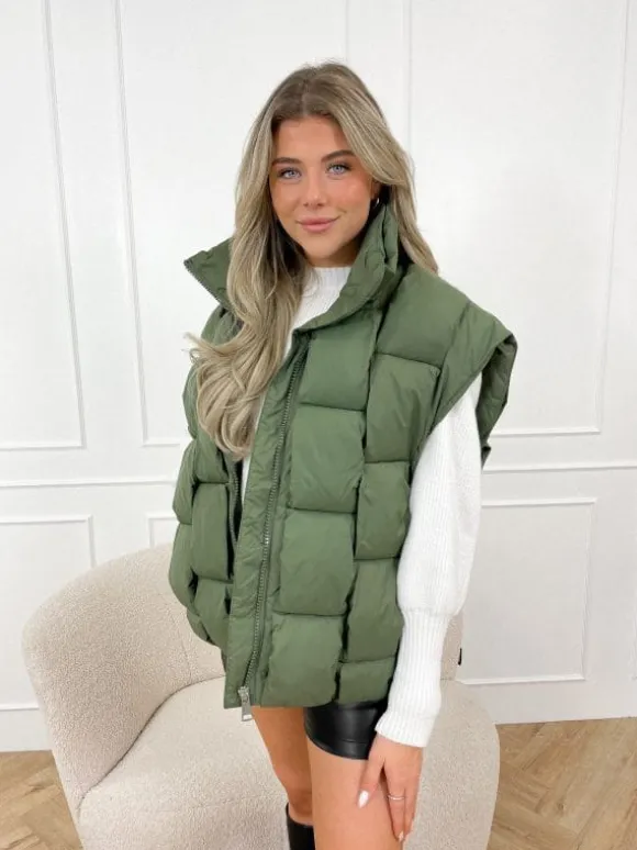 Anna bodywarmer groen