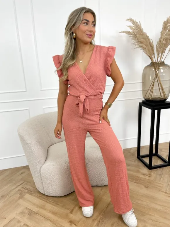 Babs jumpsuit oud roze