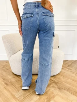 Birthe cargo jeans blauw
