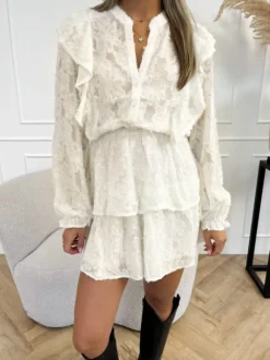Cilia jurk beige