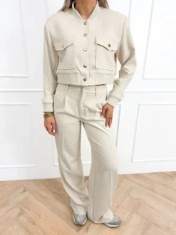 City vibes bomber jas beige