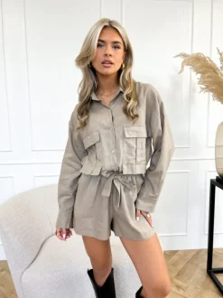 Clarie playsuit taupe