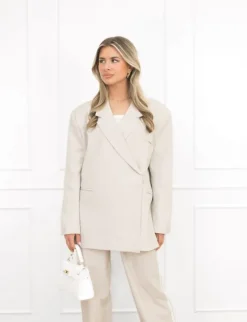 Clarissa box blazer beige