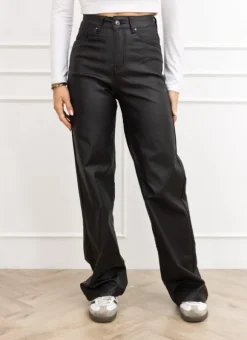 Cylee wide leg coated jeans