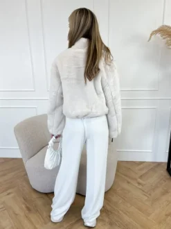 Daya faux fur jas off white