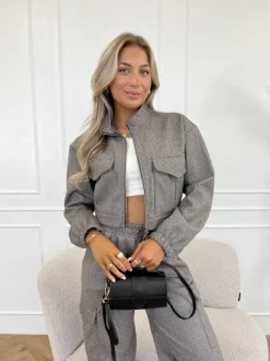 Elise strass jasje bruin