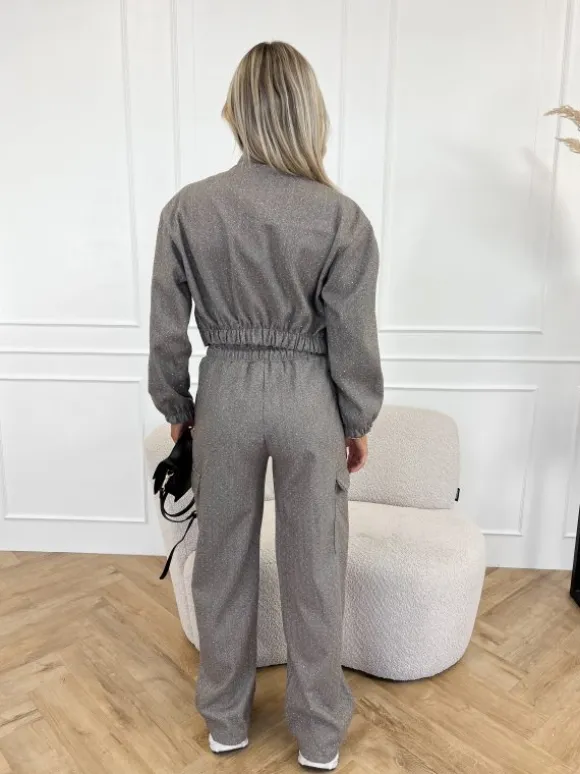 Elise strass jasje bruin