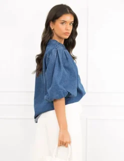 Elle spijkerblouse blauw