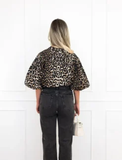 Elle spijkerblouse panter