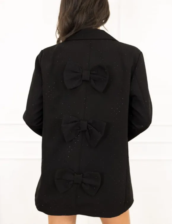 Ellen strik blazer zwart