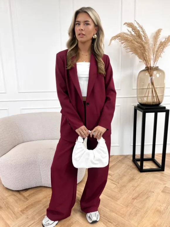 Emely blazer bordeaux rood
