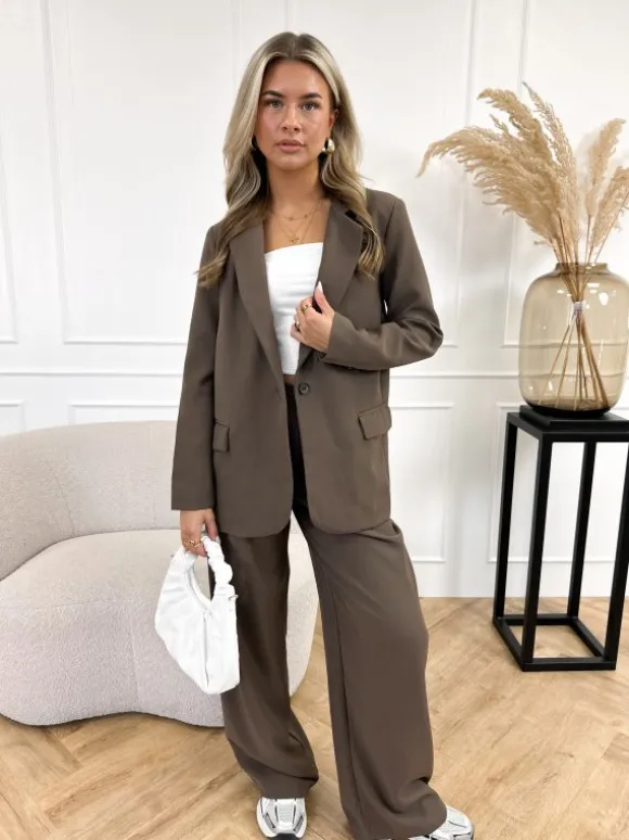 Emely pantalon chocolat