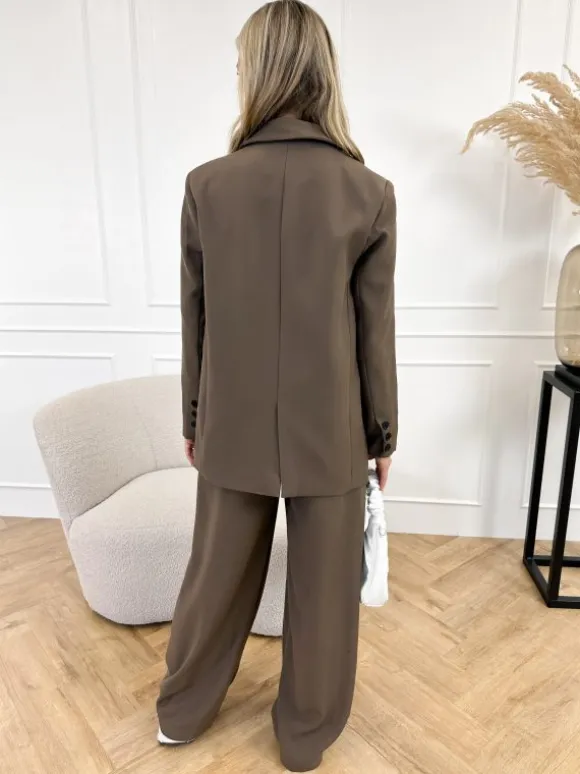 Emely pantalon chocolat