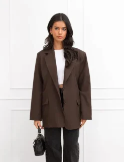Emme blazer donker bruin