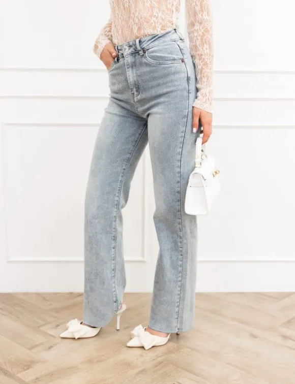 Esmay wide leg jeans blauw