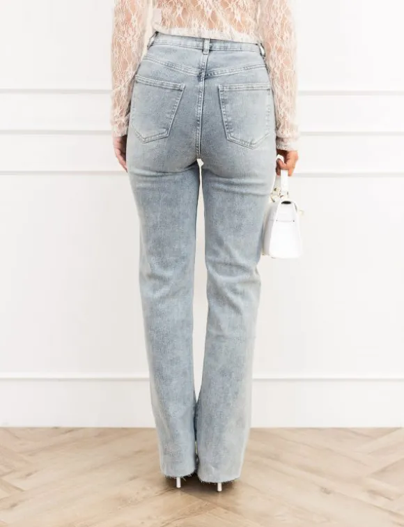 Esmay wide leg jeans blauw