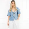 Esmee denim top blauw