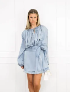 Evin jurk blauw