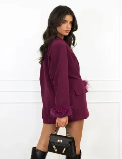 Feline blazer paars