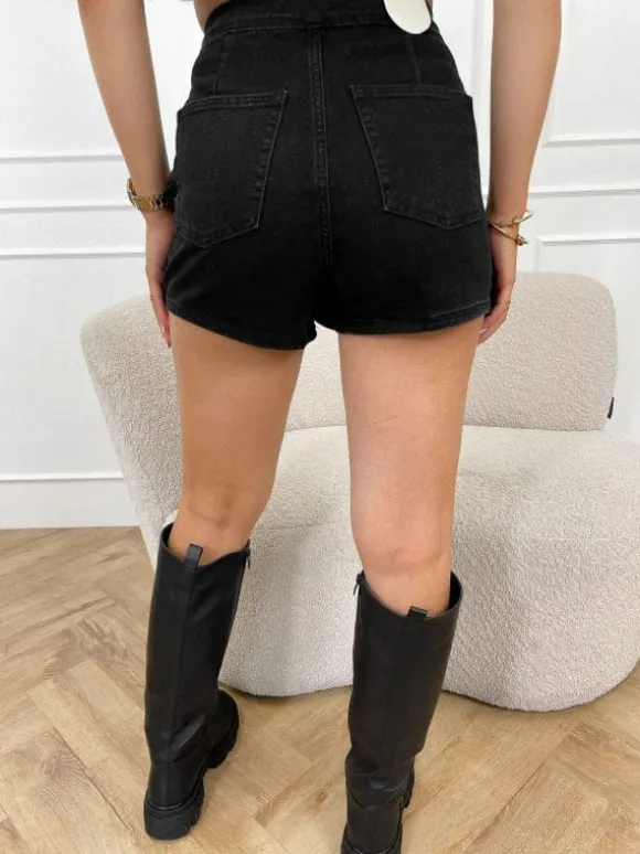 Flo denim skort zwart