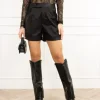 Flo leren short