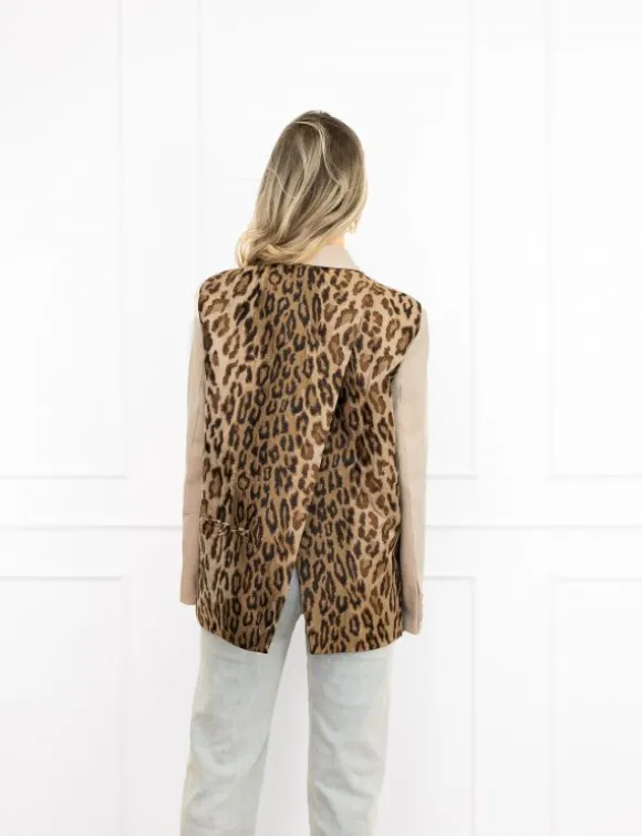 Floortje panter blazer beige