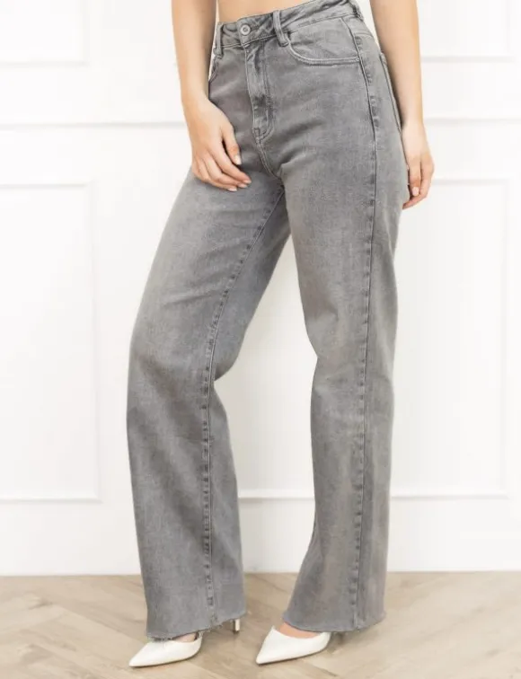 Florien wide leg jeans grijs