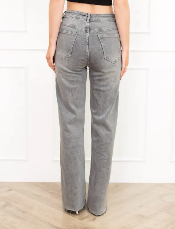 Florien wide leg jeans grijs