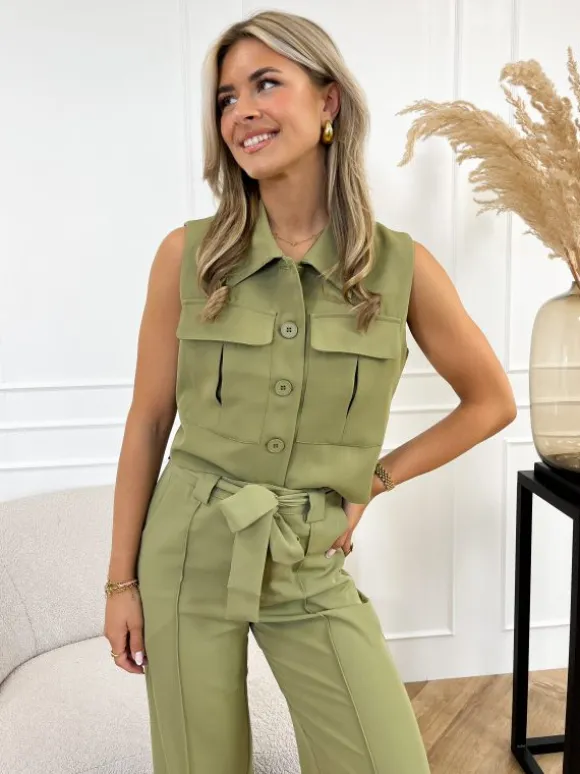 Gaia gilet groen