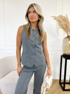Ilse gilet grijs