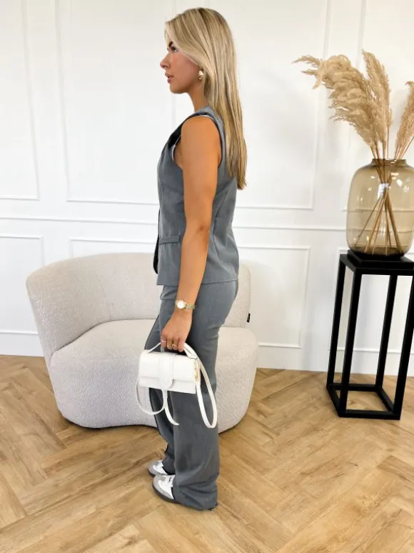 Ilse gilet grijs