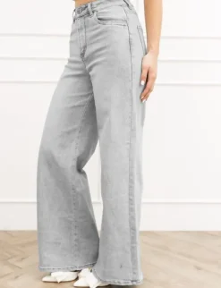 Isa may palazzo fit jeans grijs