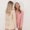 Isa strik blazer roze