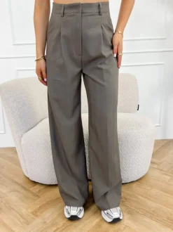 Jailin pantalon donker bruin