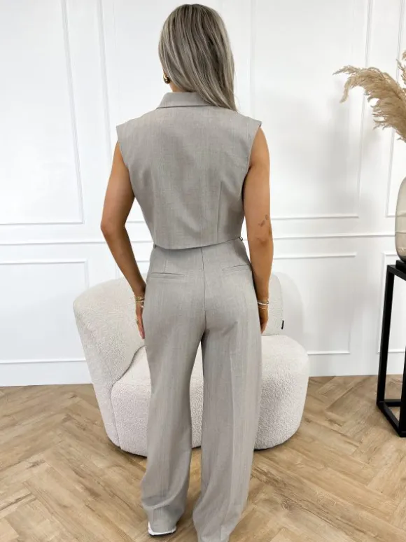 Jailin pantalon taupe