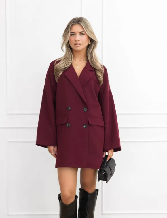 Jelisa blazer jurk bordeaux