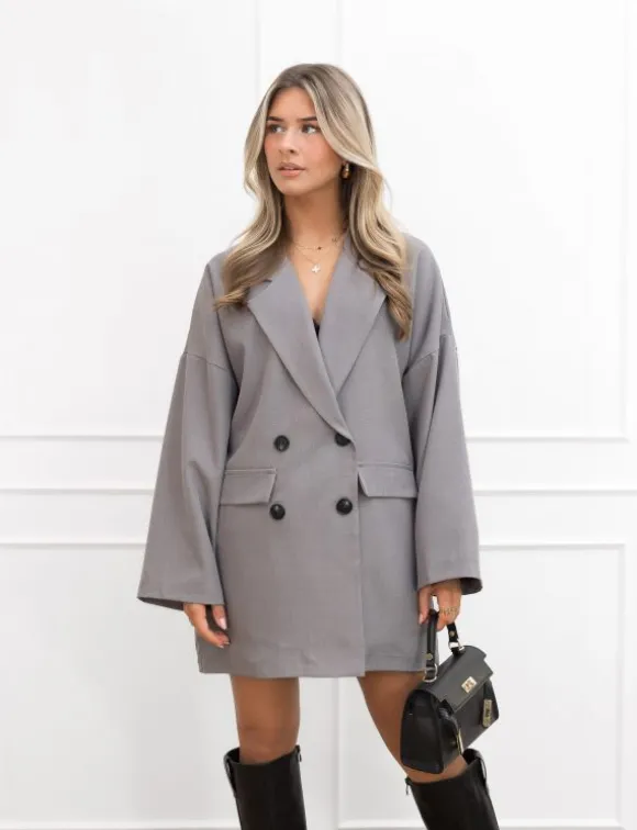 Jelisa blazer jurk grijs