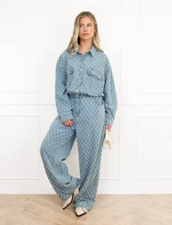 Jess denim set blauw