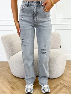 Jessa wide leg jeans grijs