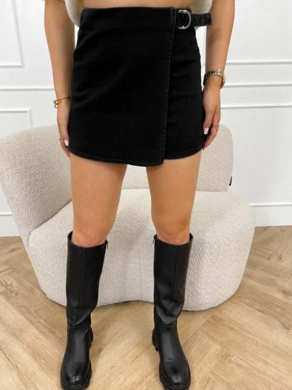 Jody denim skort zwart