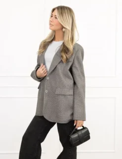 Julea strass blazer taupe