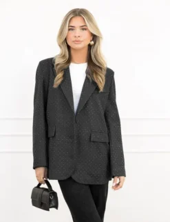 Julea strass blazer zwart