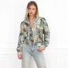 Larissa bomber jack print blauw