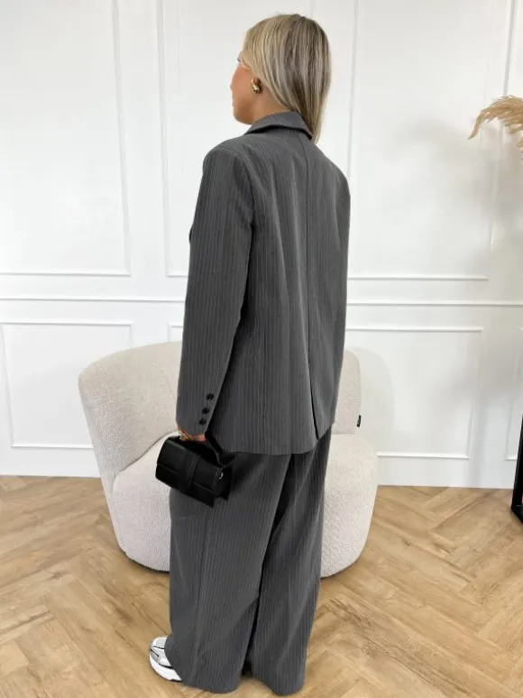 Liane strass blazer grijs