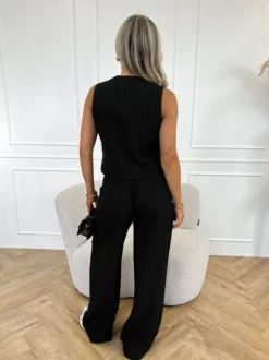 Liane strass gilet zwart